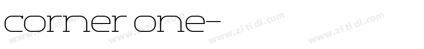 corner one字体转换